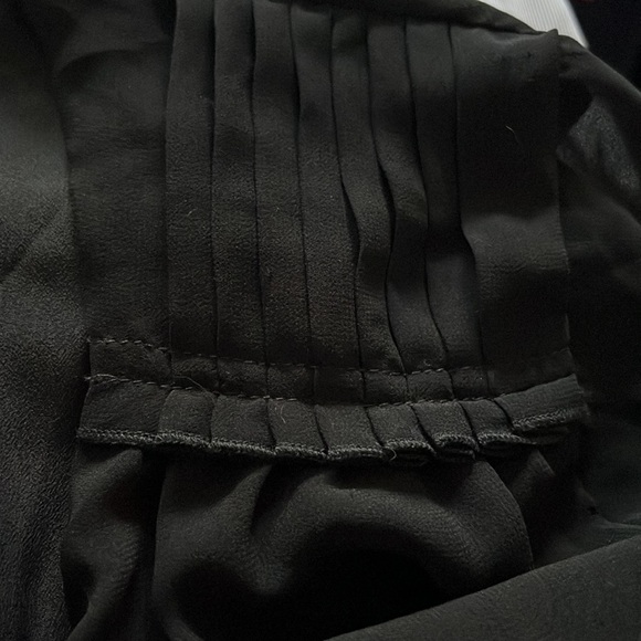 Calvin Klein black pull over casual relaxed poet sleeves top blouse Sz L - Picture 8 of 9